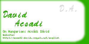 david acsadi business card